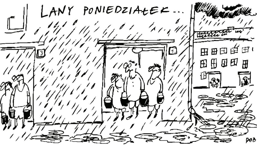 Lany poniedziałek. Rysuje Robert Jagiełłowicz